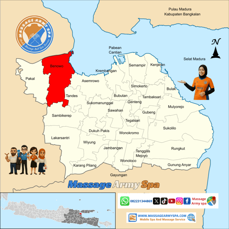 Pijat Terdekat Benowo, Kandangan, Romokalisari, Sememi, Tambak Osowilangun, Surabaya