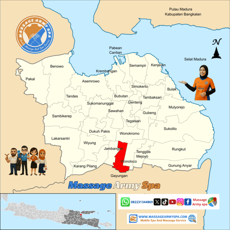 Pijat Terdekat Gayungan, Dukuh Menanggal, Ketintang, Surabaya