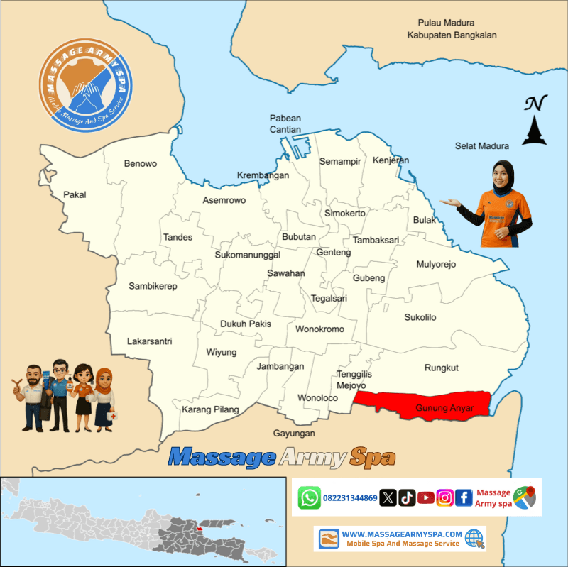 Pijat Terdekat Gunung Anyar, Gunung Anyar Tambak, Rungkut Menanggal, Rungkut Tengah, Surabaya