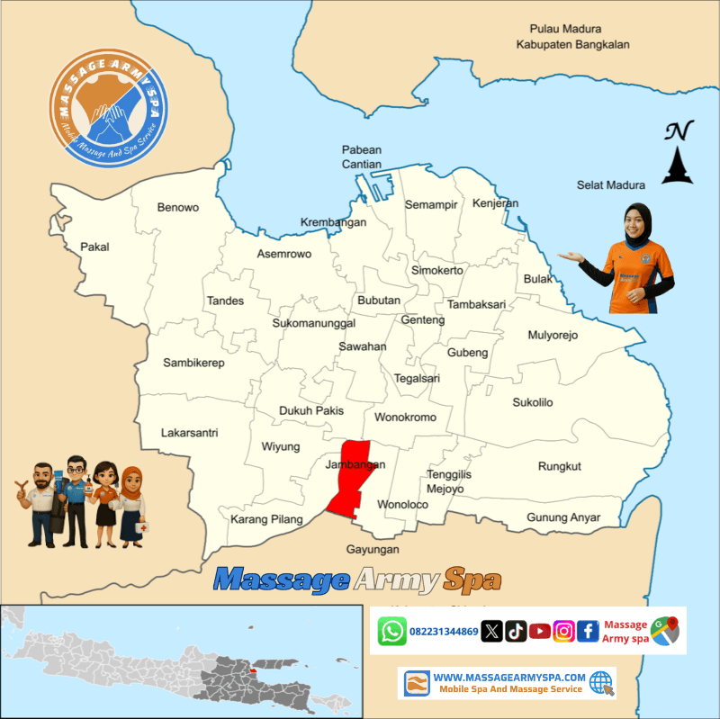 Pijat Terdekat Jambangan, Karah, Kebonsari, Pagesangan, Surabaya