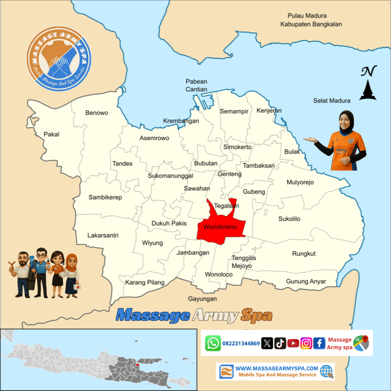 Pijat Terdekat Wonokromo, Darmo, Jagir, Ngagel, Sawunggaling, Ngagelrejo, Surabaya