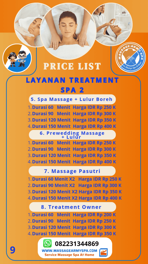 Daftar Price List Layanan Treatment Spa 2
